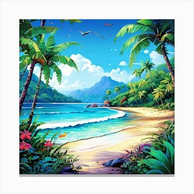 Landscapes Serene Beaches With Gentle Wave Canvas Print