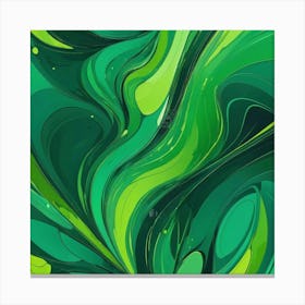 Default Green Abstract Art 2 Canvas Print