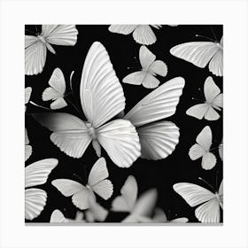 White Butterflies Canvas Print