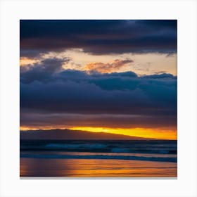 Sunset At The Beach 9 Canvas Print