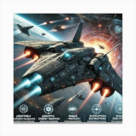 Eclipse Wraith Multi Role Fighter Converted Canvas Print