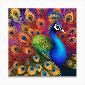 PEACOCK PORTRAIT Canvas Print