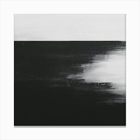 Abstract Painting, Black And White Canvas Print