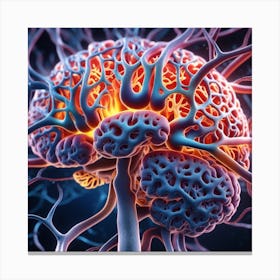 Brain - 3d Illustration 8 Canvas Print