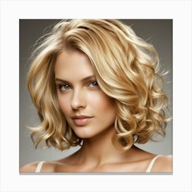 Blond Hair Female Blonde Light Golden Color Style Hairstyle Beauty Tresses Locks Mane S (1) Canvas Print