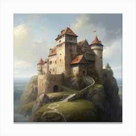 Castle On Top Of A Mountain Canvas Print