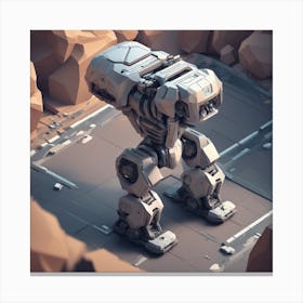 Robot In The Desert 7 Canvas Print