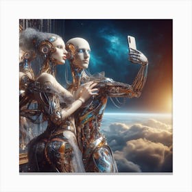 Cyborgs Posing Canvas Print