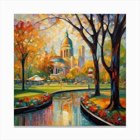 Autumn In The Park Canvas Print