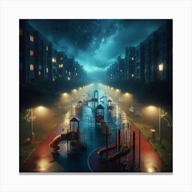 Night In The Park Canvas Print