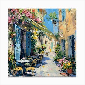 Cafe On The Street Canvas Print