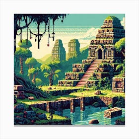 8-bit lost civilization 1 Canvas Print