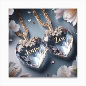 Heart Shaped Necklaces Canvas Print