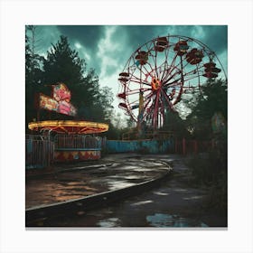 Abandoned Amusement Park Canvas Print