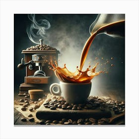 Coffee Pouring 49 Canvas Print