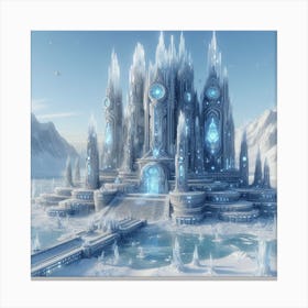 Enormous ice palace Canvas Print