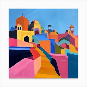 Abstract Travel Collection Delhi India 2 Canvas Print