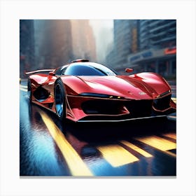 Futuristic Sports Car Canvas Print