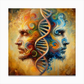DNA twisted Canvas Print