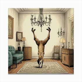 Dog In A Room Canvas Print