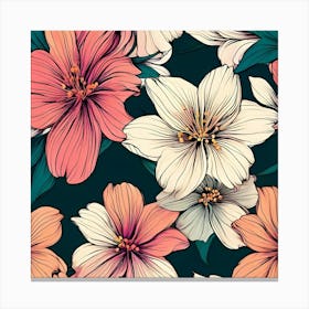 Floral Pattern 24 Canvas Print