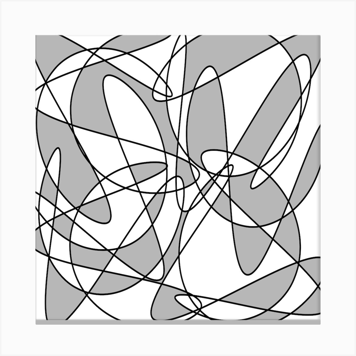 abstract swirls line drawing