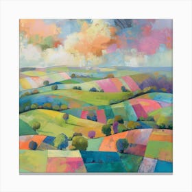 Colourful Fields Canvas Print