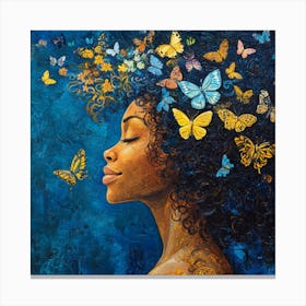 Butterflies In My Hair Canvas Print