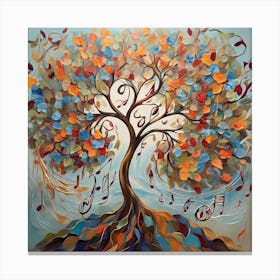 "The Melodic Tree: This painting embodies the convergence of art, nature, and music in a unique artistic experience. 1 Canvas Print