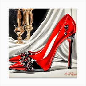 Red Heels Canvas Print