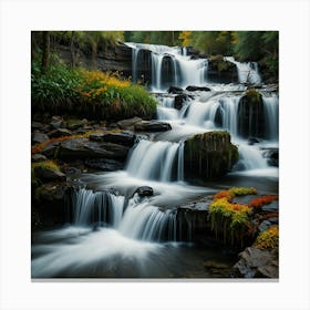Abstract Representation Of A Waterfall 2 Canvas Print