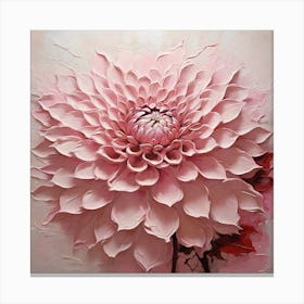 Large pink dahlia flower Canvas Print