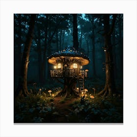 Fairy House In The Forest 10 Canvas Print