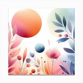 Abstract Floral Background 6 Canvas Print