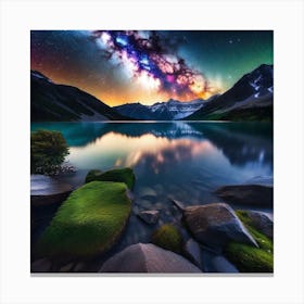 Milky Over Lake 1 Canvas Print