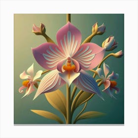 3d Orchid Canvas Print