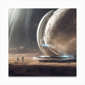 A Spacefaring Vessel With A Self Sustaining Ecosystem, Allowing Long Duration Journeys 1 Canvas Print