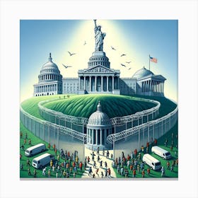 Liberty Fenced Off Canvas Print