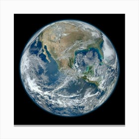 Perfect Ai Generated Planet Earth Canvas Print