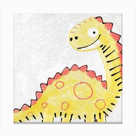 Dinosaur Drawing Canvas Print