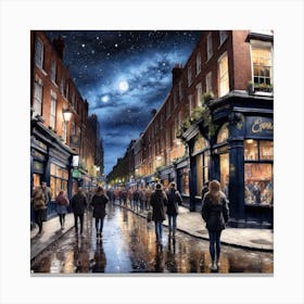 Night In Dublin Canvas Print