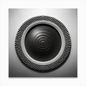 Black And White Textured Art Canvas Print