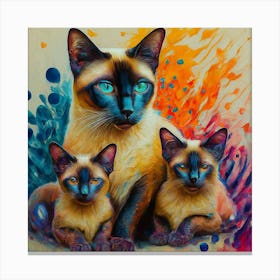 Simese Family Canvas Print