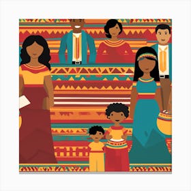 Afro-American Family Canvas Print