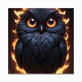 Fire Owl Canvas Print