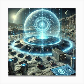 A Futuristic Science Fiction Depiction Of The Tych Canvas Print