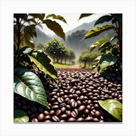 Coffee Beans In The Forest 8 Canvas Print