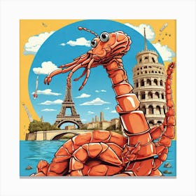 Lizard In Paris Canvas Print