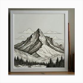 Mountain Print Canvas Print