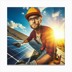 Solar Energy: A Sustainable and Cost-Effective Way to Power Your Home Canvas Print